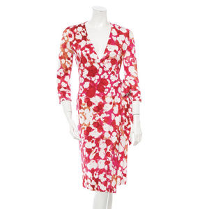 Diane Von Furstenburg Pink Wrap Dress